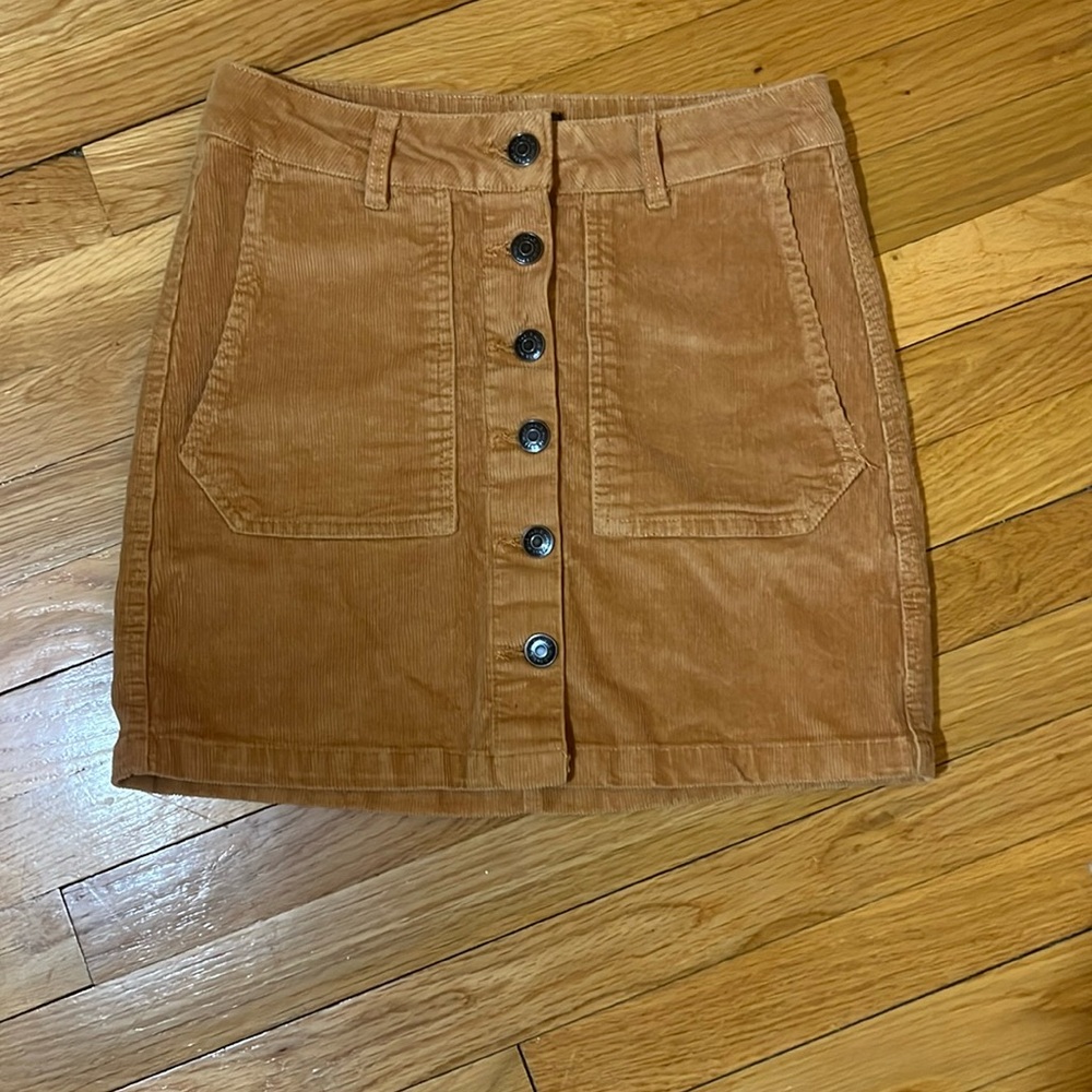 Brown Corduroy Skirt